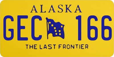 AK license plate GEC166