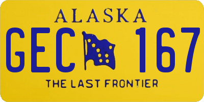AK license plate GEC167