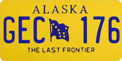 AK license plate GEC176