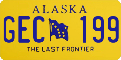 AK license plate GEC199