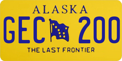 AK license plate GEC200