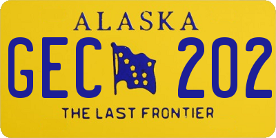 AK license plate GEC202