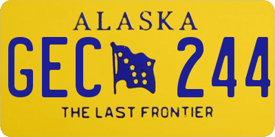 AK license plate GEC244
