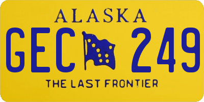 AK license plate GEC249