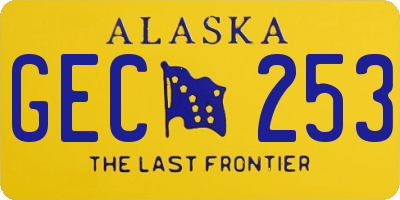 AK license plate GEC253