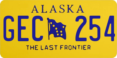 AK license plate GEC254