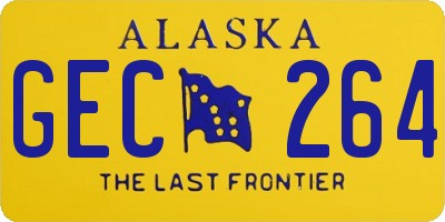 AK license plate GEC264