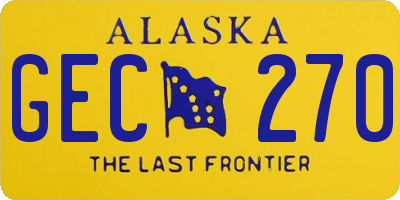 AK license plate GEC270