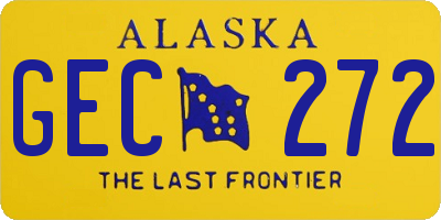 AK license plate GEC272