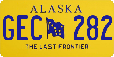 AK license plate GEC282