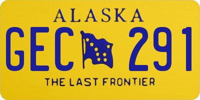 AK license plate GEC291