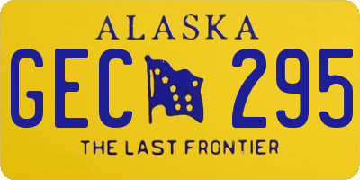 AK license plate GEC295