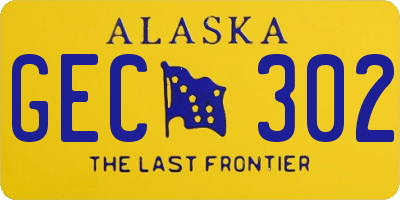 AK license plate GEC302