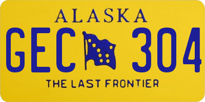 AK license plate GEC304