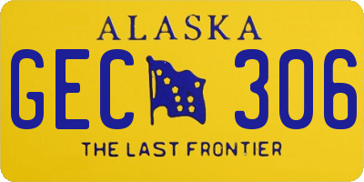 AK license plate GEC306
