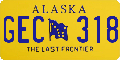 AK license plate GEC318