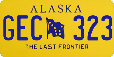 AK license plate GEC323