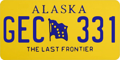 AK license plate GEC331