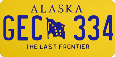 AK license plate GEC334