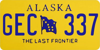 AK license plate GEC337