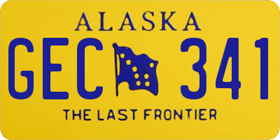 AK license plate GEC341