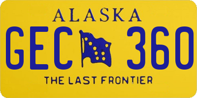 AK license plate GEC360