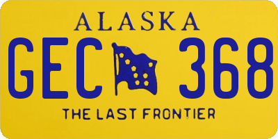 AK license plate GEC368