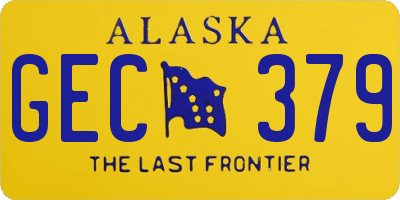 AK license plate GEC379