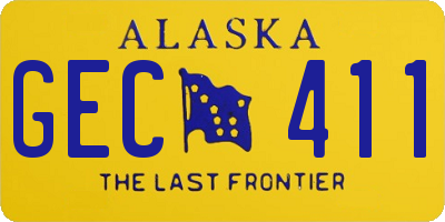 AK license plate GEC411