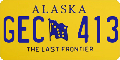 AK license plate GEC413