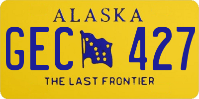AK license plate GEC427