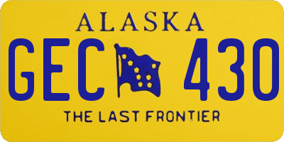 AK license plate GEC430