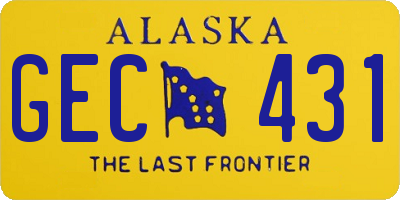 AK license plate GEC431