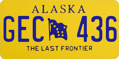 AK license plate GEC436