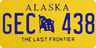 AK license plate GEC438