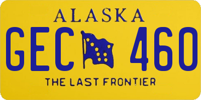 AK license plate GEC460