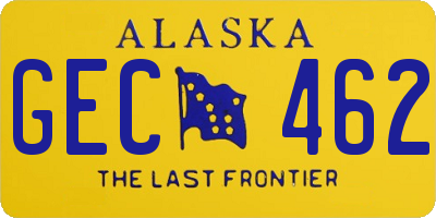 AK license plate GEC462