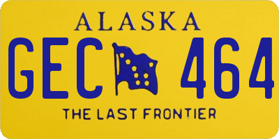 AK license plate GEC464
