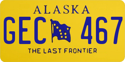 AK license plate GEC467