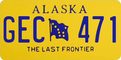 AK license plate GEC471