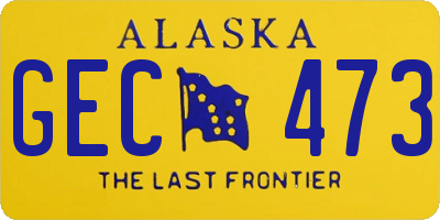 AK license plate GEC473
