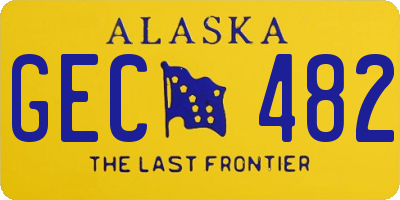 AK license plate GEC482