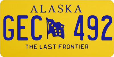 AK license plate GEC492