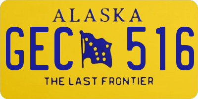 AK license plate GEC516