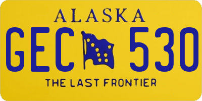 AK license plate GEC530