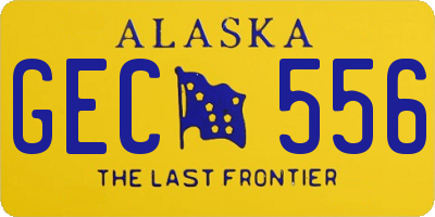 AK license plate GEC556