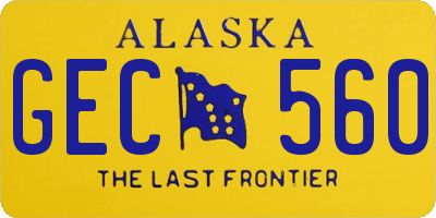 AK license plate GEC560