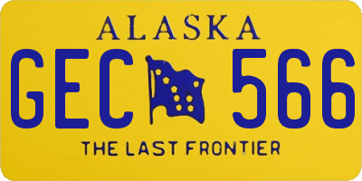 AK license plate GEC566
