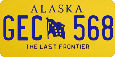 AK license plate GEC568