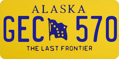 AK license plate GEC570